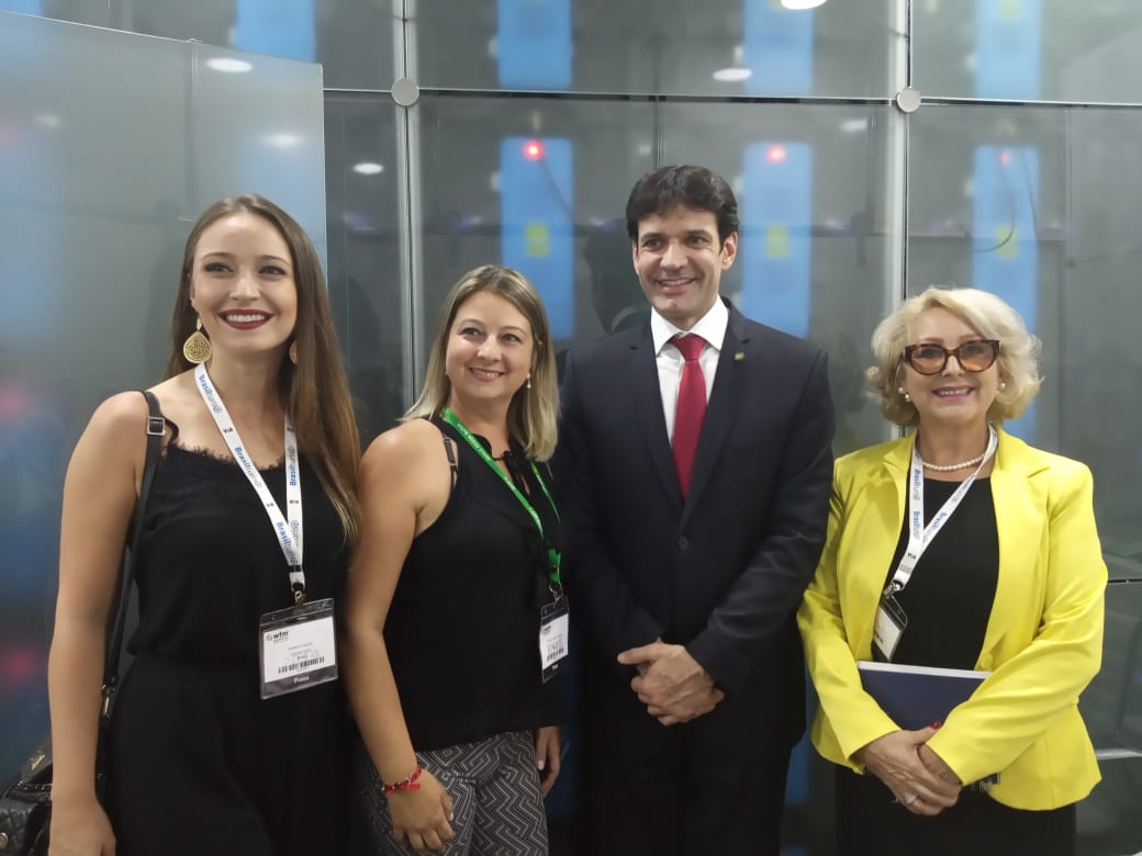 Ministro do turismo Marcelo Alves, Adriana Viagens&A, Amábyle Sandri, e Rita Minami Turismo Em Pauta.